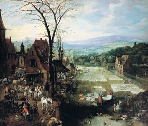 Market and Bleaching Ground, 1620-22 by Joos or Josse de Momper